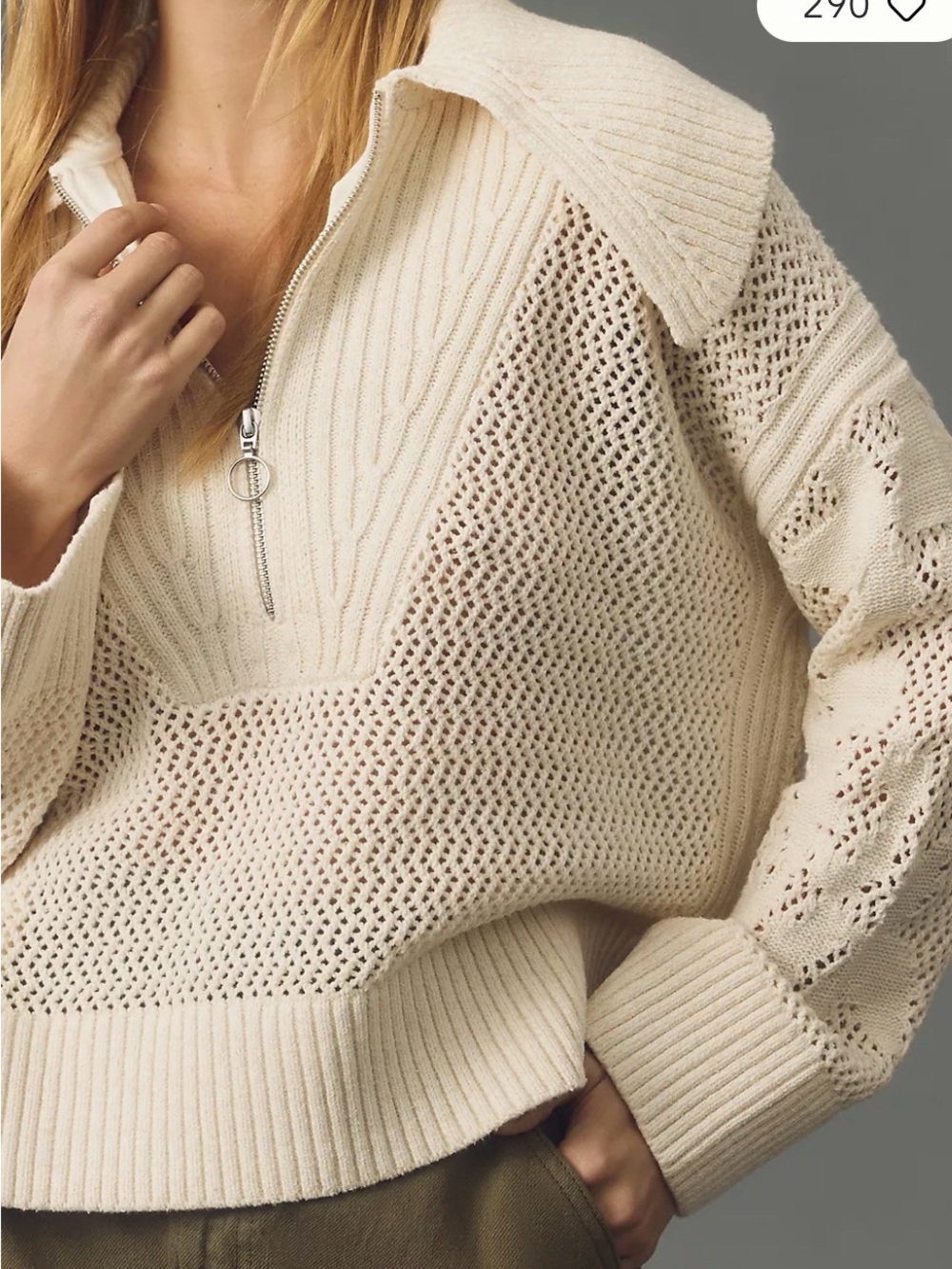 Daily Practice by Anthropologie Half-Zip Oversized Pullover Sweater